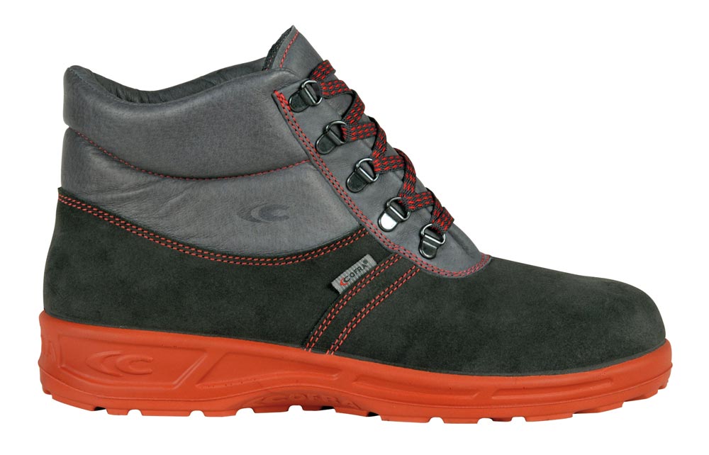 Zimmererschuhe Grey - Leder mit Durchtrittsicheren Sohle