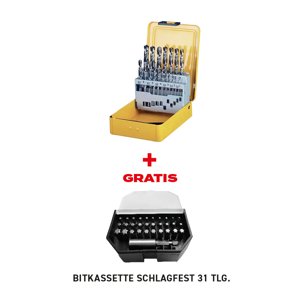 BITSET + METALL BOHRERKASSETTE  HSS-CO - 1,0 -13 MM - 50 TEILIG