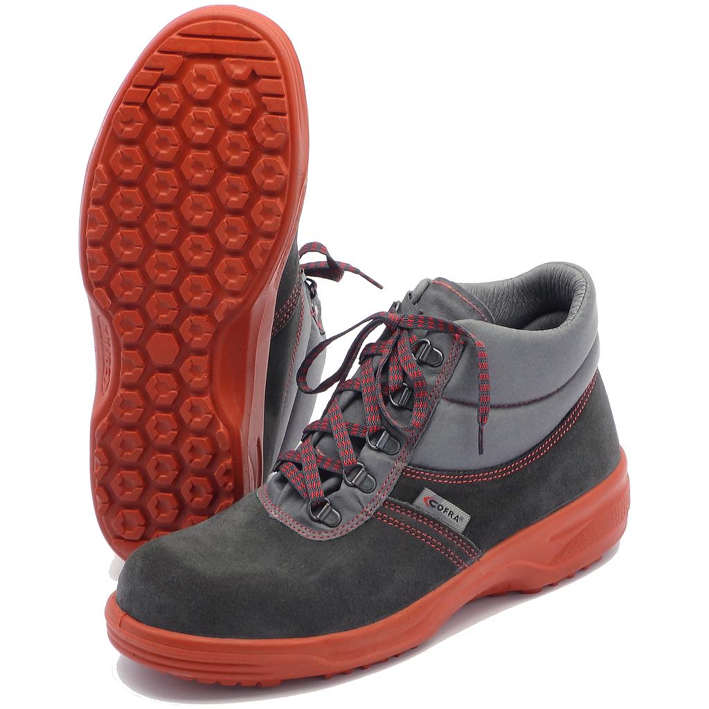 Zimmererschuhe Grey - Leder mit Durchtrittsicheren Sohle